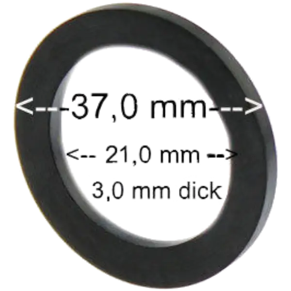 Flachdichtungen 3/8" 37 x 21 x 3 mm