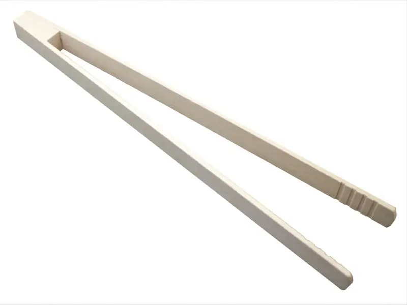 Holzgrillzange aus Buchenholz 28 cm